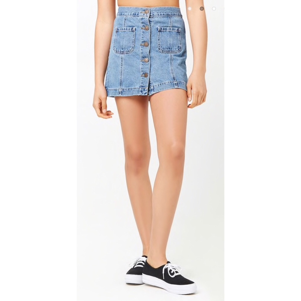 BRAND NEW Denim Button Up Mini Skirt